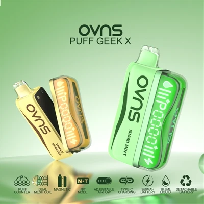 Soovitage võimsat Vape, OVNS PUFF GEEK X POD SÜSTEEMI KOMPLEKTI